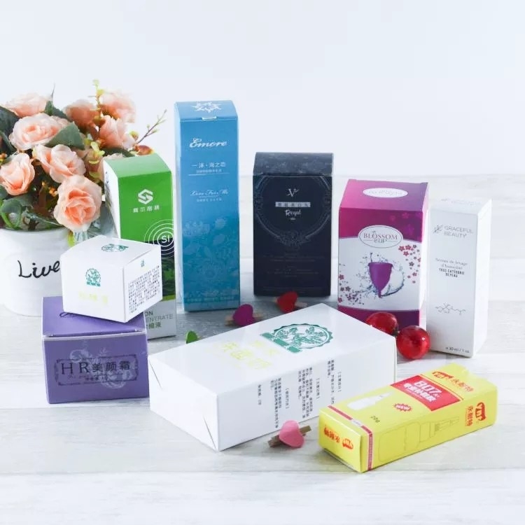 Ivoorkarton Full colour bedrukte dozen Huidverzorging Cosmetica Witte kartonnen dozen