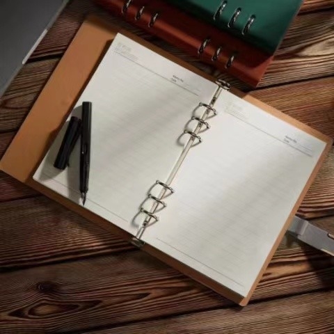 Leer 14.3cm x 21.5cm Collectieve Gedrukte Notitieboekjesa5 douane gedrukte blocnotes